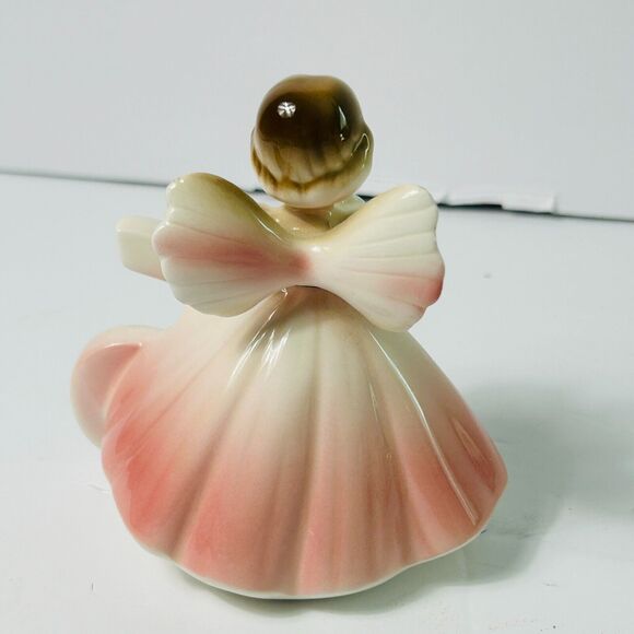 Josef Originals Birthday Girl Angel Figurine Age 6 Pink Gold Cake Topper 4" - Picture 3 of 7